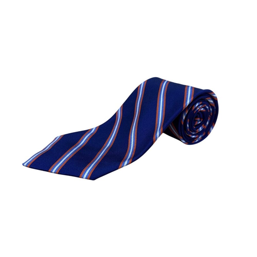 Vintage Brooks Brothers Blue Silk Striped Tie 57"  Long Classic Design